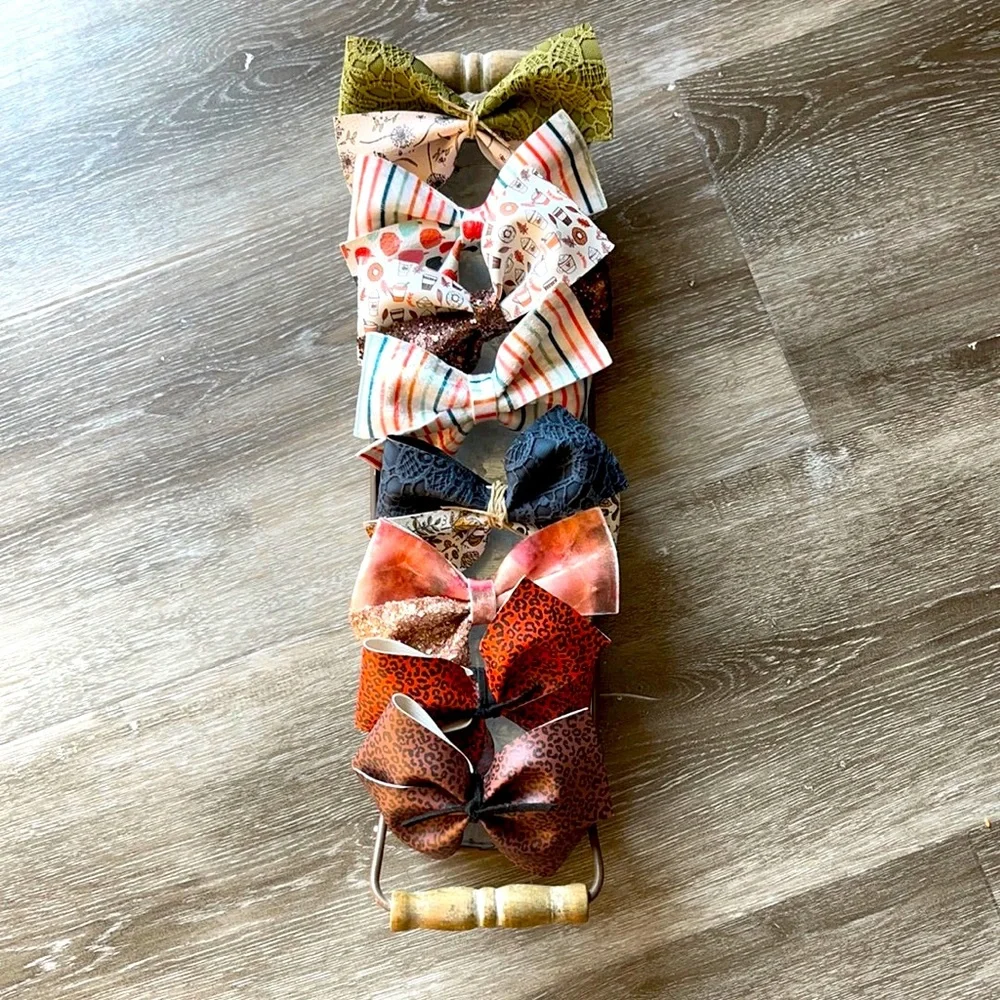 JEWELED ART Handcrafted | Pumpkin Spice Hair Bow | Fall Collection 🍁